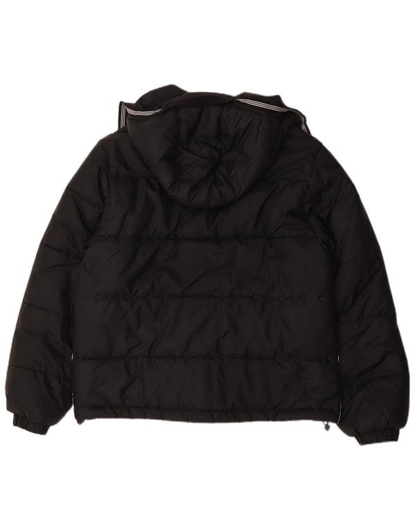 Adidas Mens Hooded Padded Jacket Medium Black Polyester