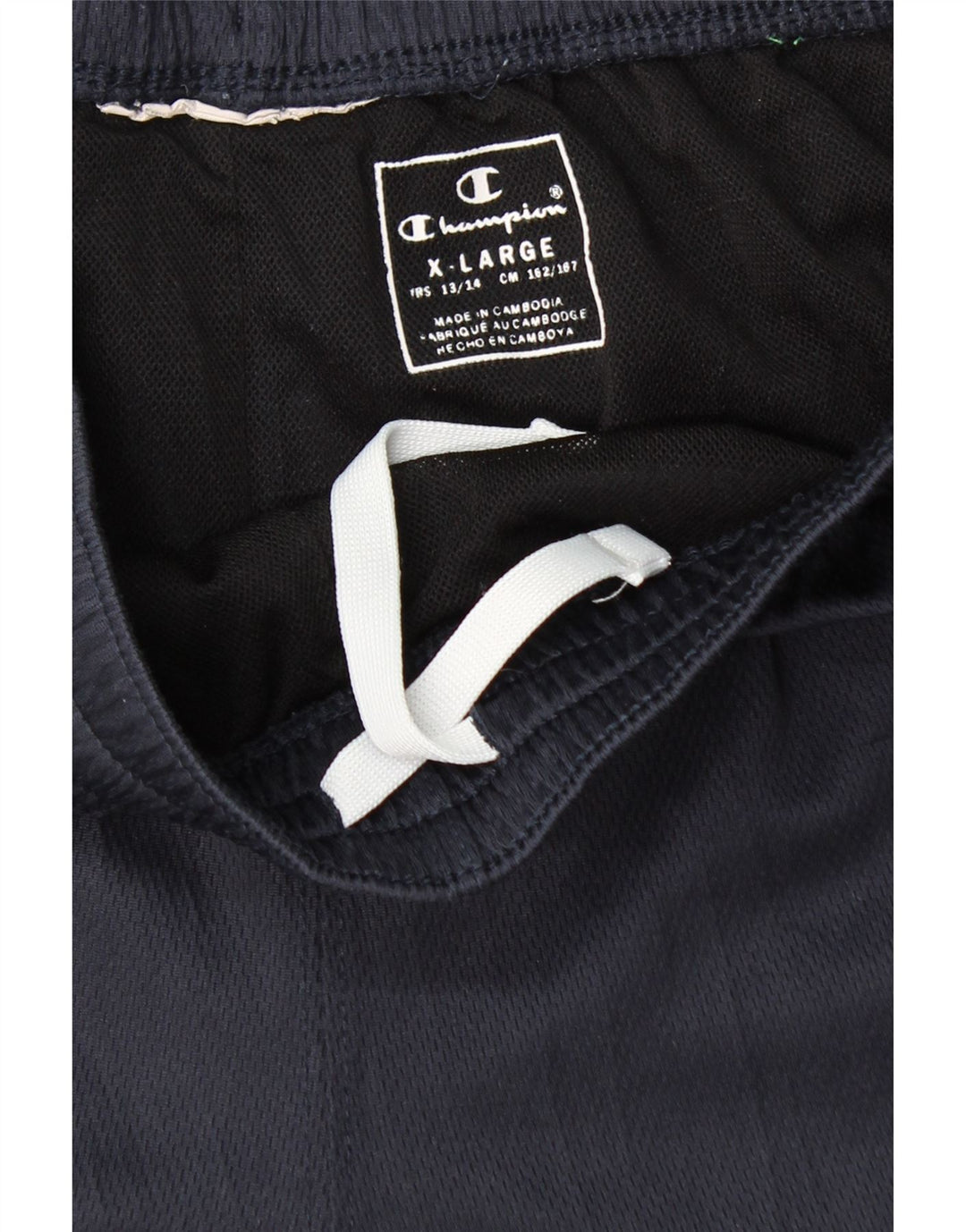 CHAMPION Boys Graphic Sport Shorts 13-14 Years XL Navy Blue