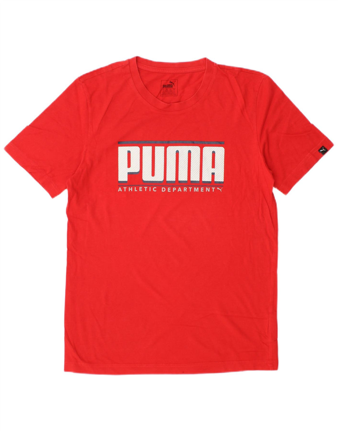 Puma Mens Graphic T-Shirt Top Small Red Cotton