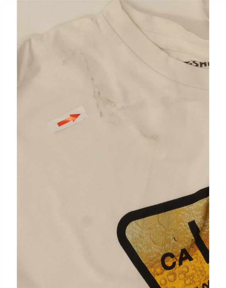 Vans Mens Graphic T-Shirt Top Large White Cotton