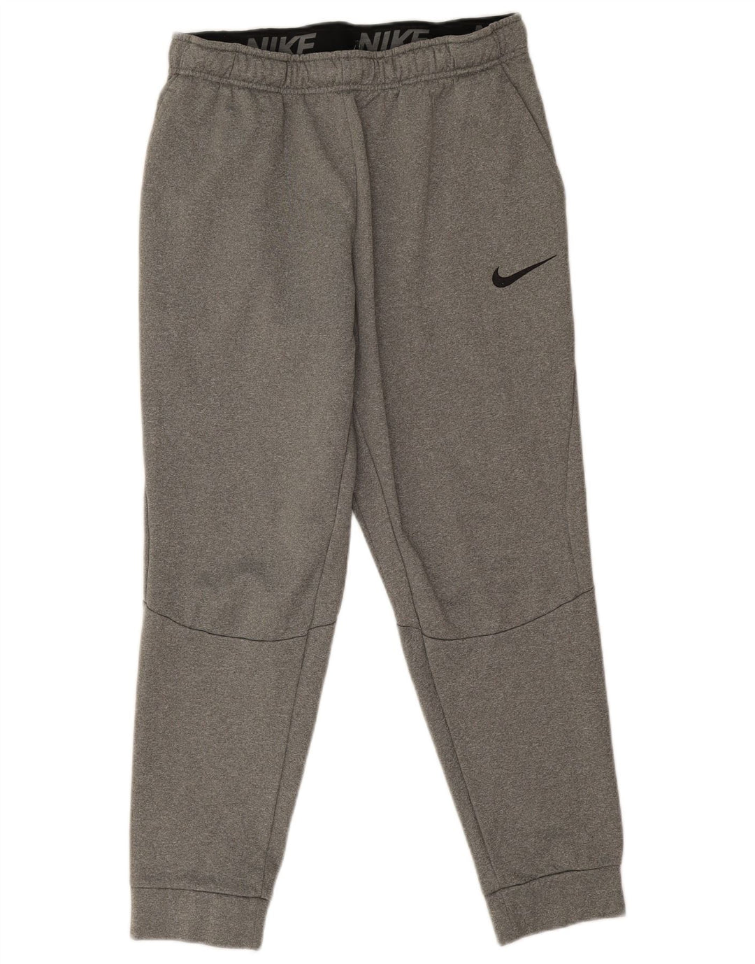 Nike Mens Dri Fit Tracksuit Trousers Joggers Large Grey Flecked Polyester