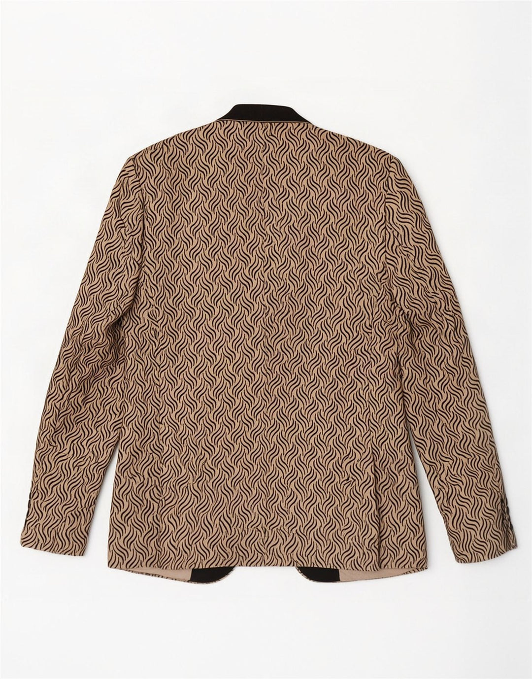 Daniel Gallotti Womens 1 Button Blazer Jacket IT 50 XL Beige Geometric