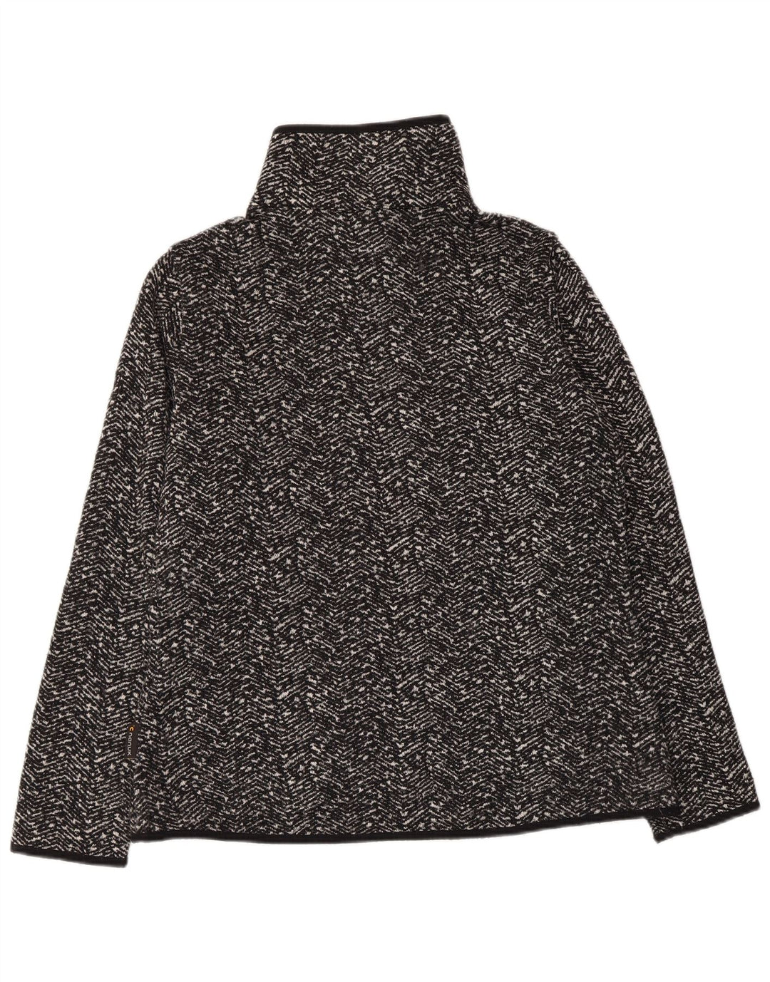 JACK WOLFSKIN Womens Tracksuit Top Jacket UK 14/16 Large Black Herringbone