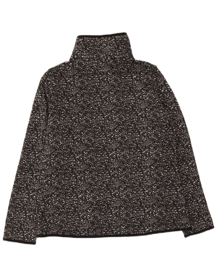 JACK WOLFSKIN Womens Tracksuit Top Jacket UK 14/16 Large Black Herringbone