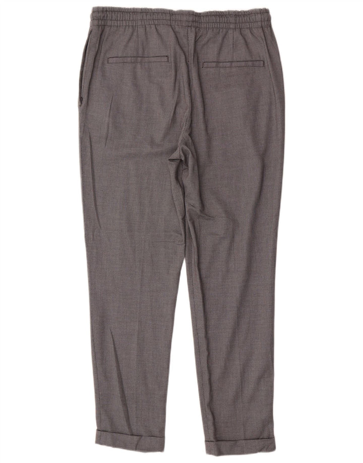 Zara Womens Slim Chino Trousers Large W32 L28 Grey Polyester