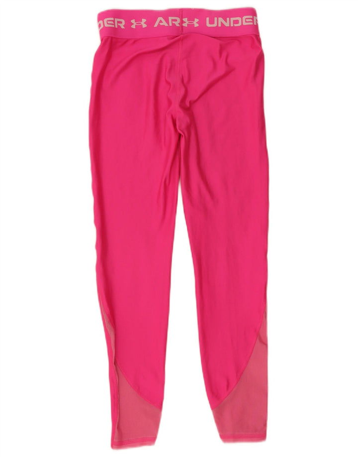 Under Armour Womens Graphic Leggings UK 8 Small  Pink Polyamide