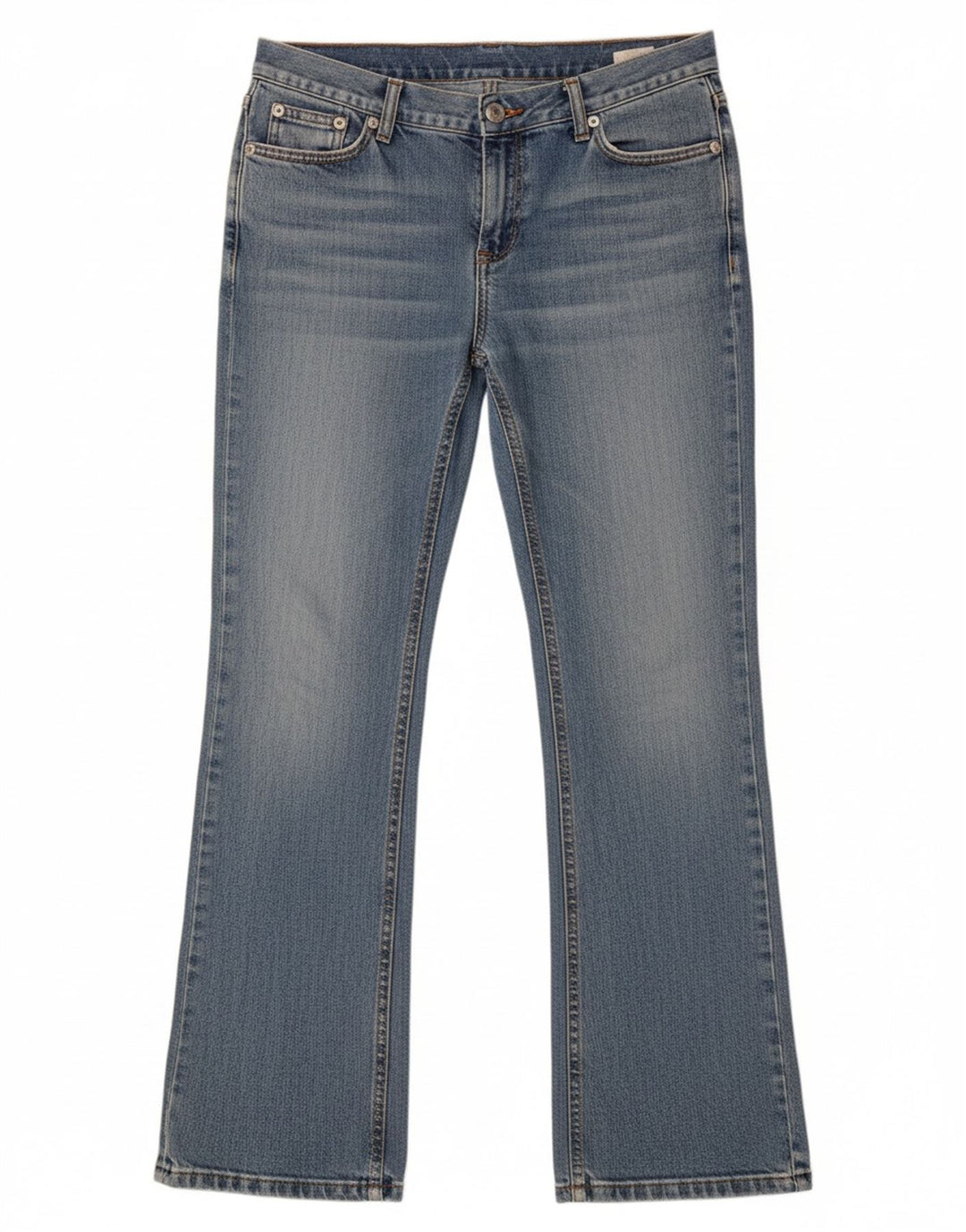 RICHMOND Womens Graphic Bootcut Jeans W29 L29 Blue Cotton