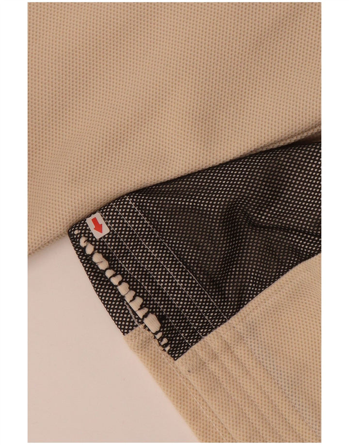 ASICS Mens Graphic Tracksuit Top Jacket Medium Beige Colourblock