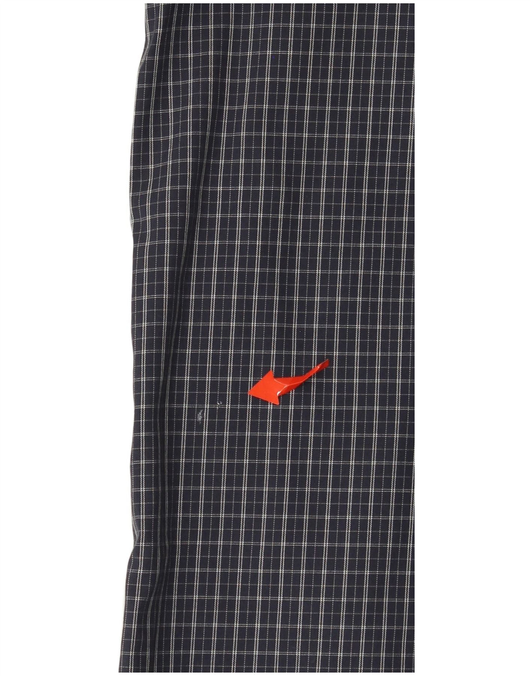 EDDIE BAUER Mens Tall Relaxed Fit Shirt Large Navy Blue Check Cotton