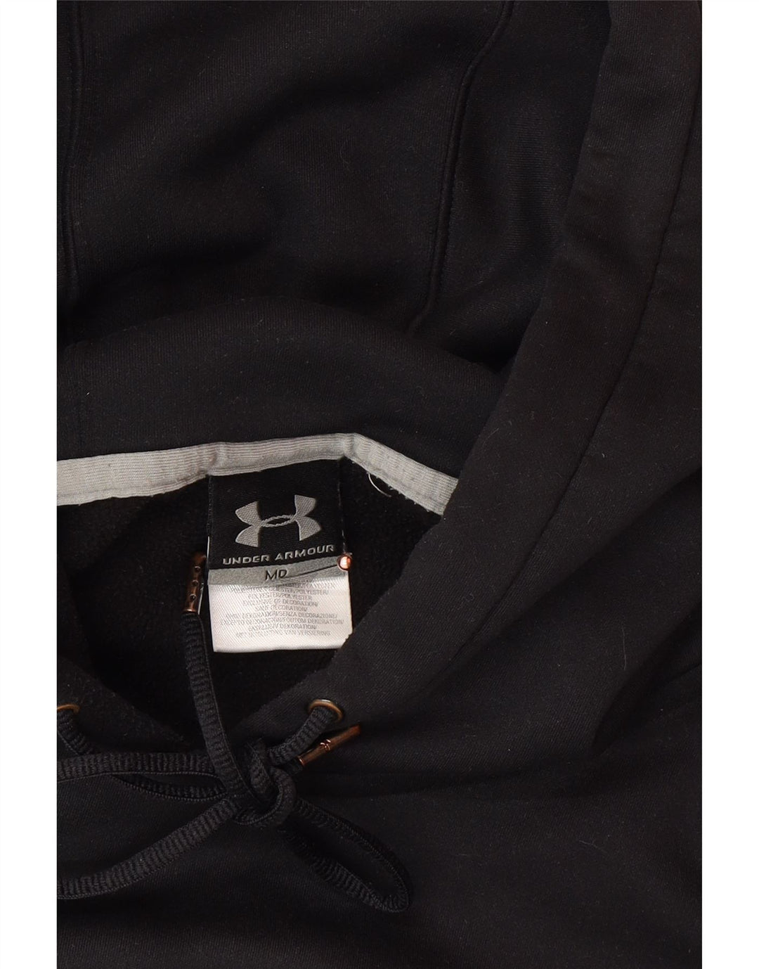 UNDER ARMOUR Mens Graphic Hoodie Jumper Medium Black Polyester