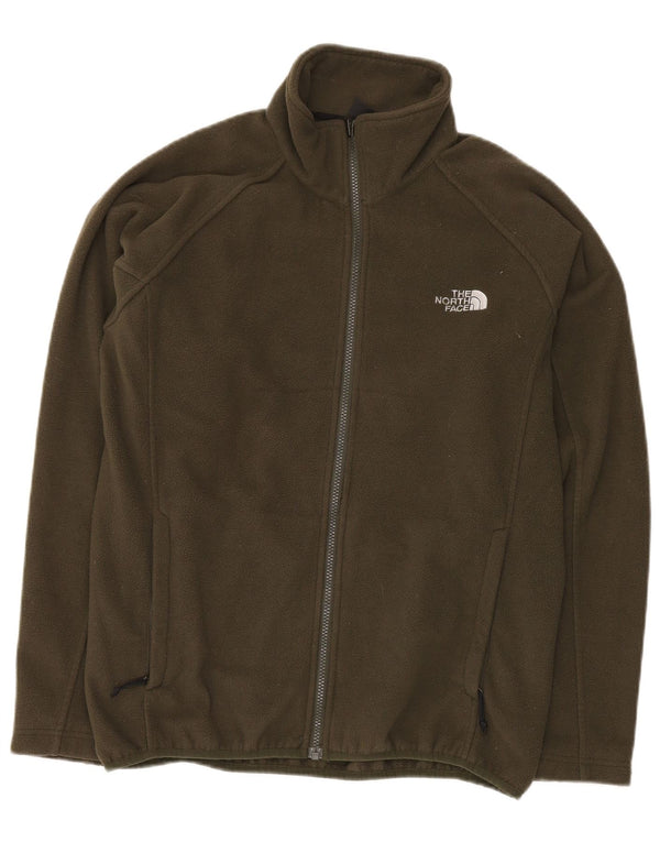 THE NORTH FACE Mens Fleece Jacket UK 36 Small Khaki Polyester