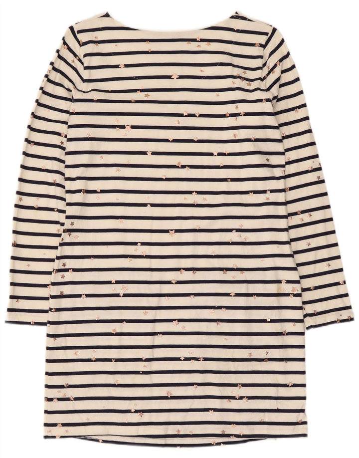 Joules Womens Abstract Pattern Sheath Dress UK 10 Small White Striped
