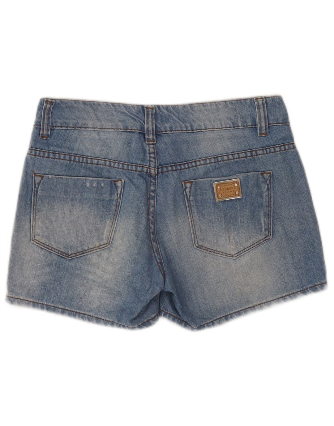 Carrera Womens Distressed Denim Shorts W30 Medium  Blue