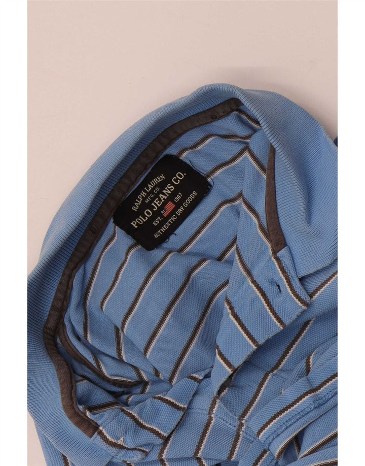 Ralph Lauren Mens Polo Shirt Small Blue Striped