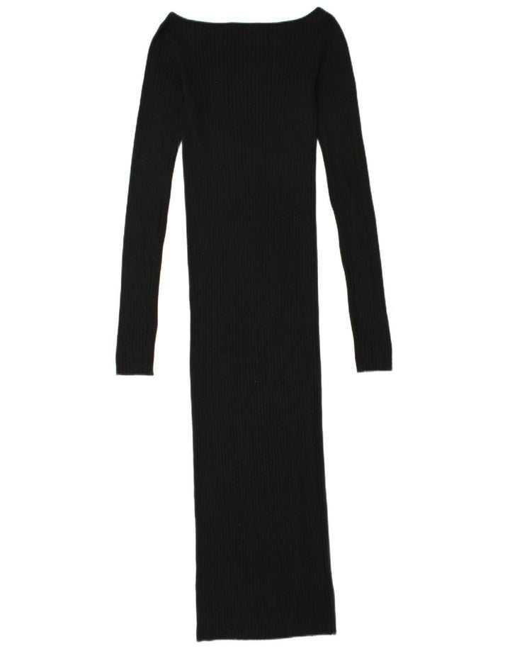 Zara Womens Jumper Dress UK 8 Small Black