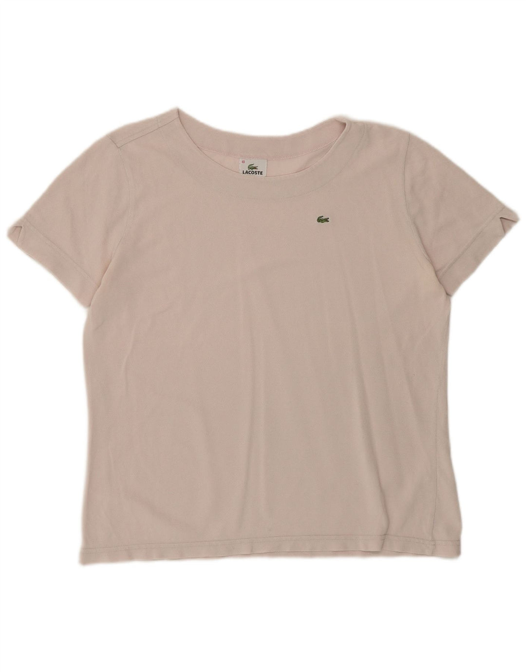 Lacoste Womens T-Shirt Top Size 48 XL Pink Cotton