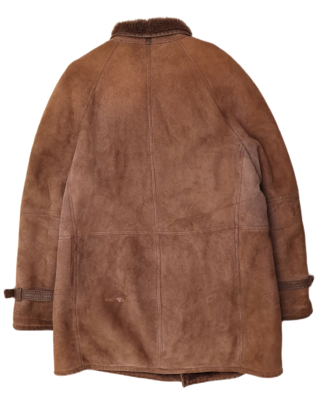 Vintage Mens Shearling Overcoat UK 40 Large Brown