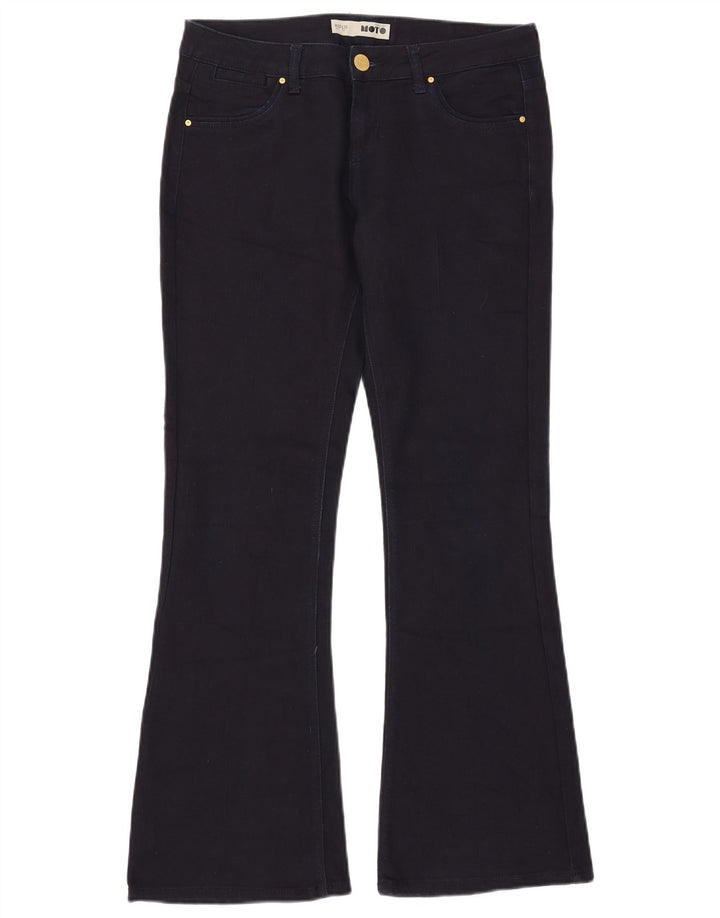 Topshop Womens Flared Jeans W30 L30 Navy Blue Cotton