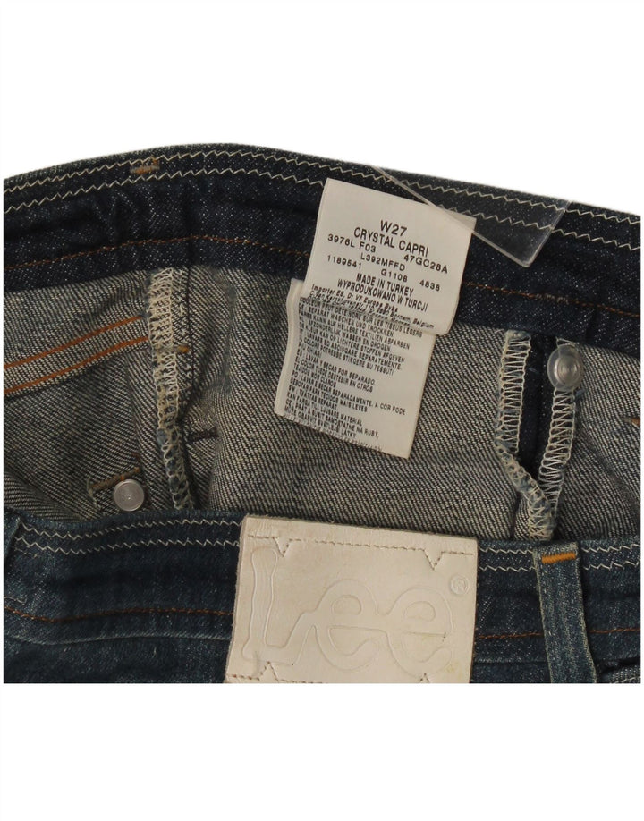 Lee Womens Crystal Capri Jeans W27 L17 Blue Cotton