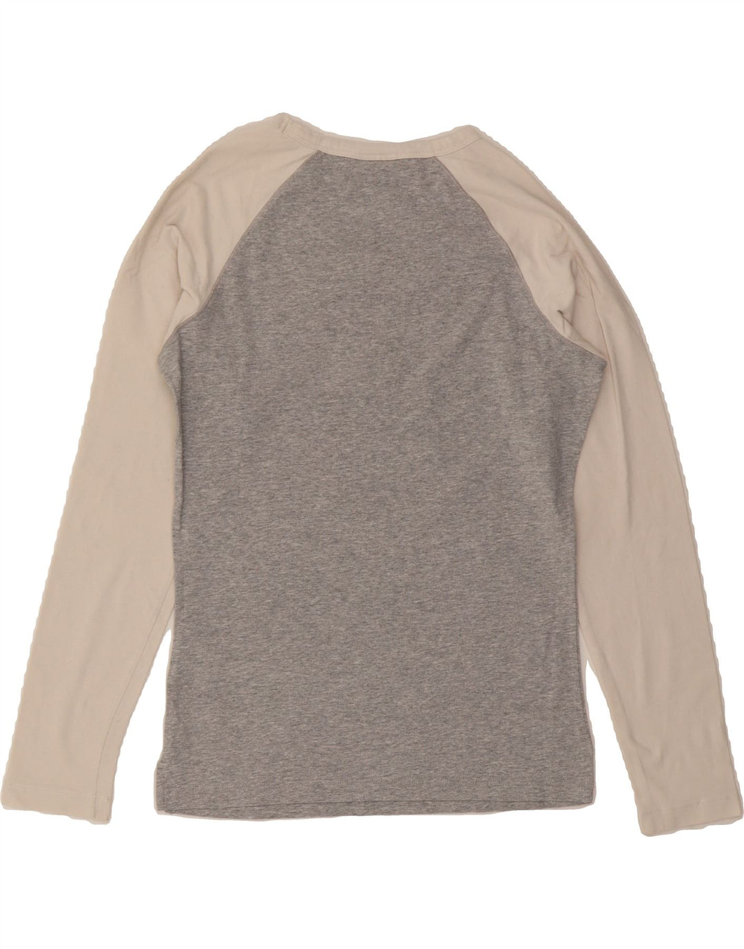 NORTH SAILS Womens Graphic Top Long Sleeve UK 12 Medium Grey Colourblock Vintage North Sails and Second-Hand North Sails from Messina Hembry 