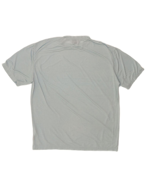 TRUSSARDI Mens T-Shirt Top Medium Blue Polyamide