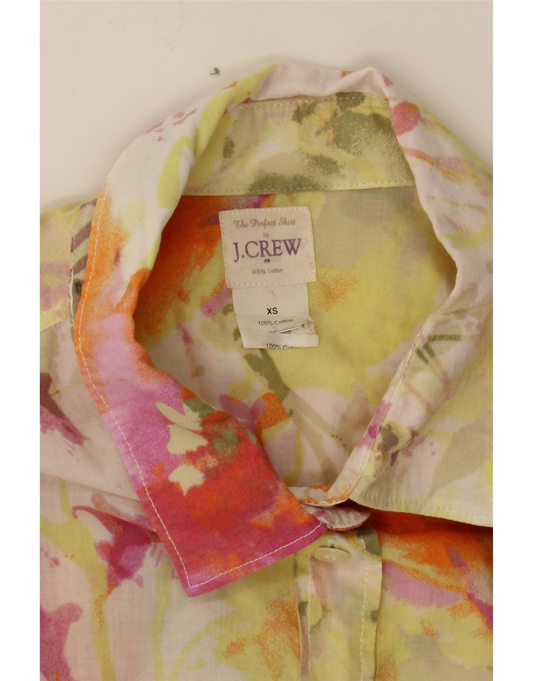 J. CREW Womens Loose Fit Abstract Pattern Shirt UK 6 XS Multicoloured Vintage J. Crew and Second-Hand J. Crew from Messina Hembry 