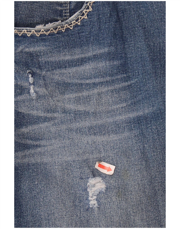 LEVI'S Womens Distressed Denim Bermuda Shorts US 13 Large W32  Blue Cotton