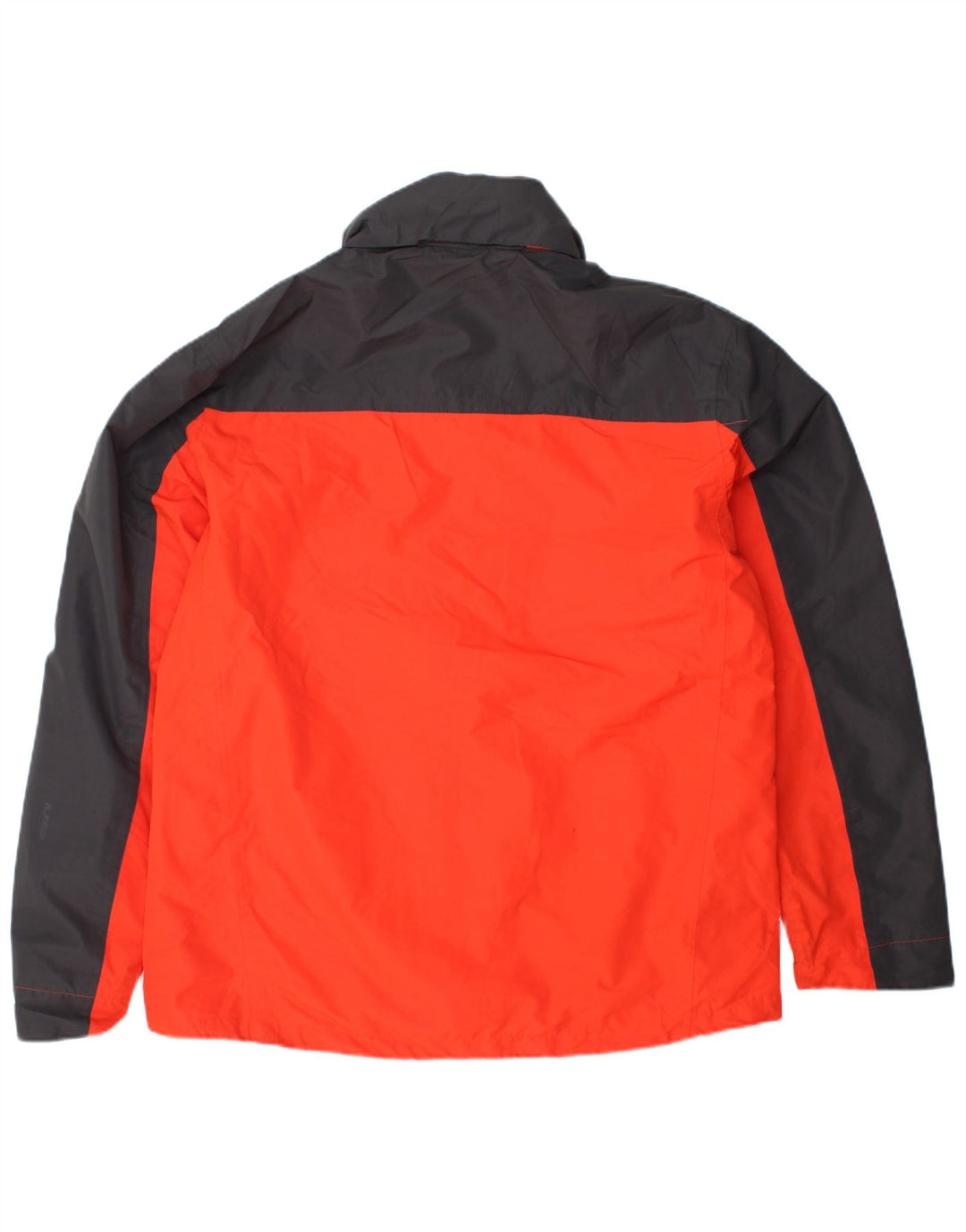 MOUNTAIN WAREHOUSE Mens Hooded Rain Jacket UK 40 Large Orange Colourblock