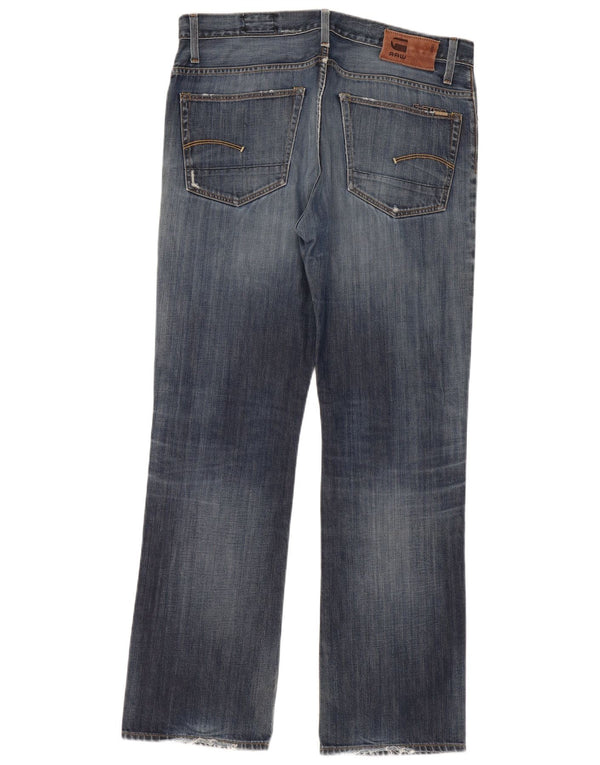 G-Star Mens Distressed Straight Jeans W38 L34 Blue