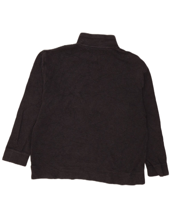 Tommy Hilfiger Mens Zip Neck Jumper Sweater XL Navy Blue Cotton