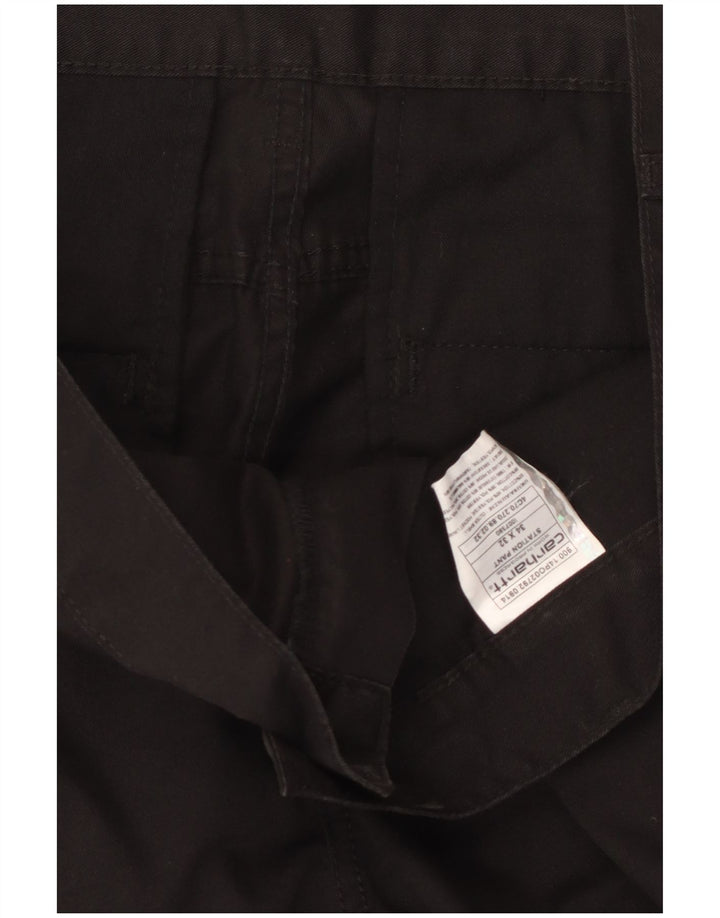 CARHARTT Mens Straight Chino Trousers W34 L32 Black Cotton