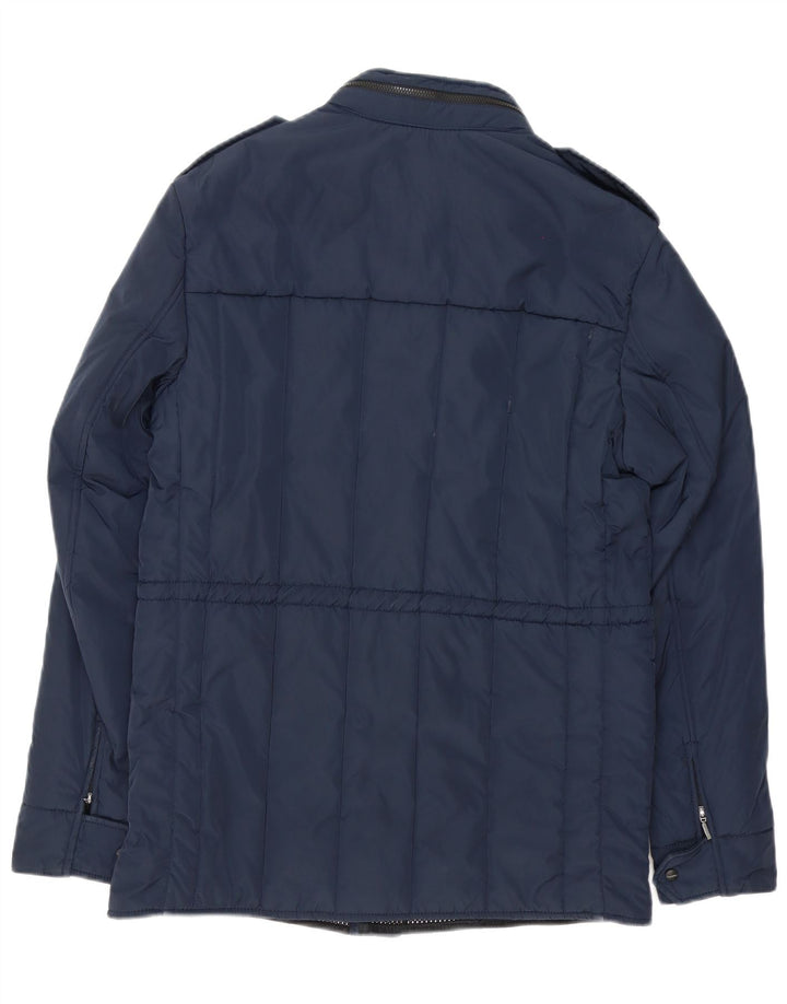 Refrigiwear Mens Military Padded Jacket IT 46 Small Navy Blue Polyester