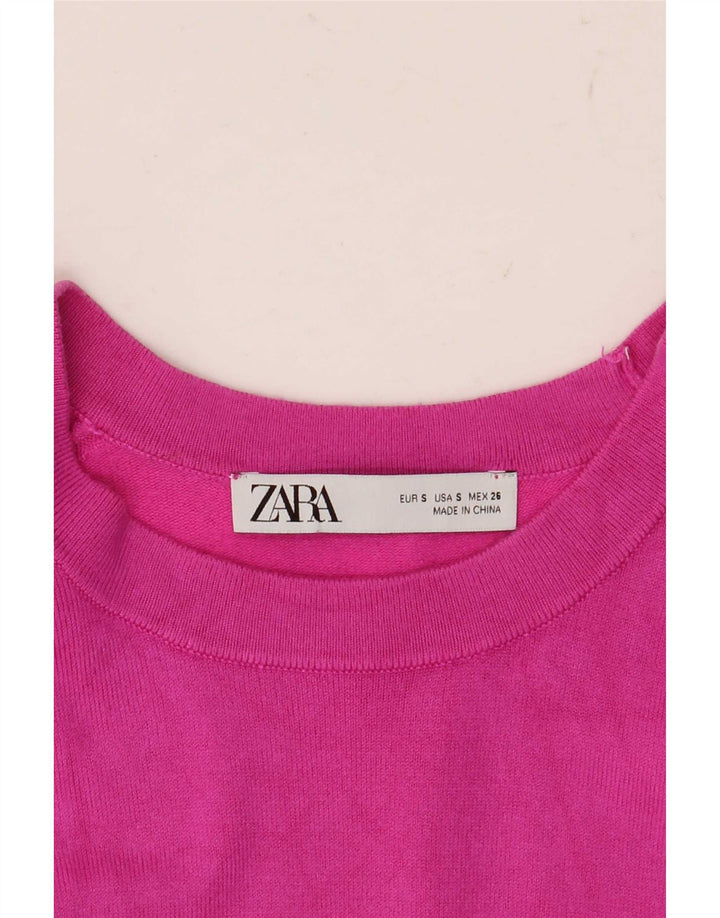 Zara Womens Vest Tank Top UK 8 Small Pink