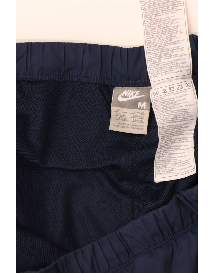 NIKE Womens Tracksuit Trousers UK 10/12 Medium  Navy Blue Nylon