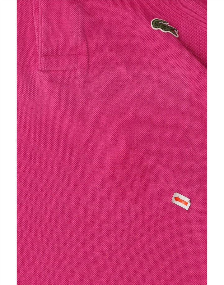 LACOSTE Mens Polo Shirt Size 6 XL Pink Cotton