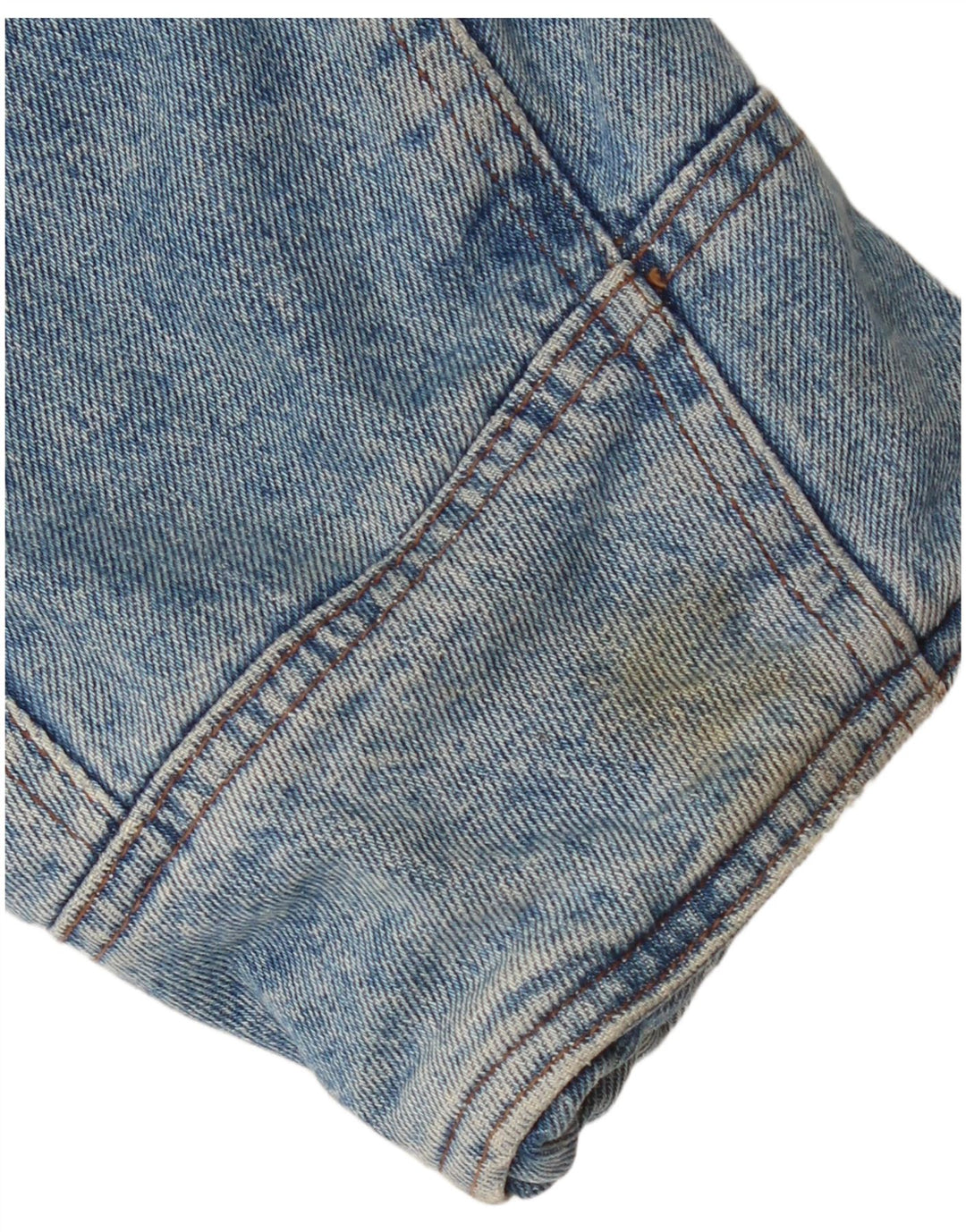 UNIFORM Mens Denim Sherpa Jacket UK 42 XL Blue