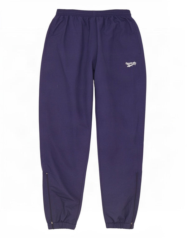 Reebok Mens Tracksuit Trousers Joggers Small Navy Blue Nylon