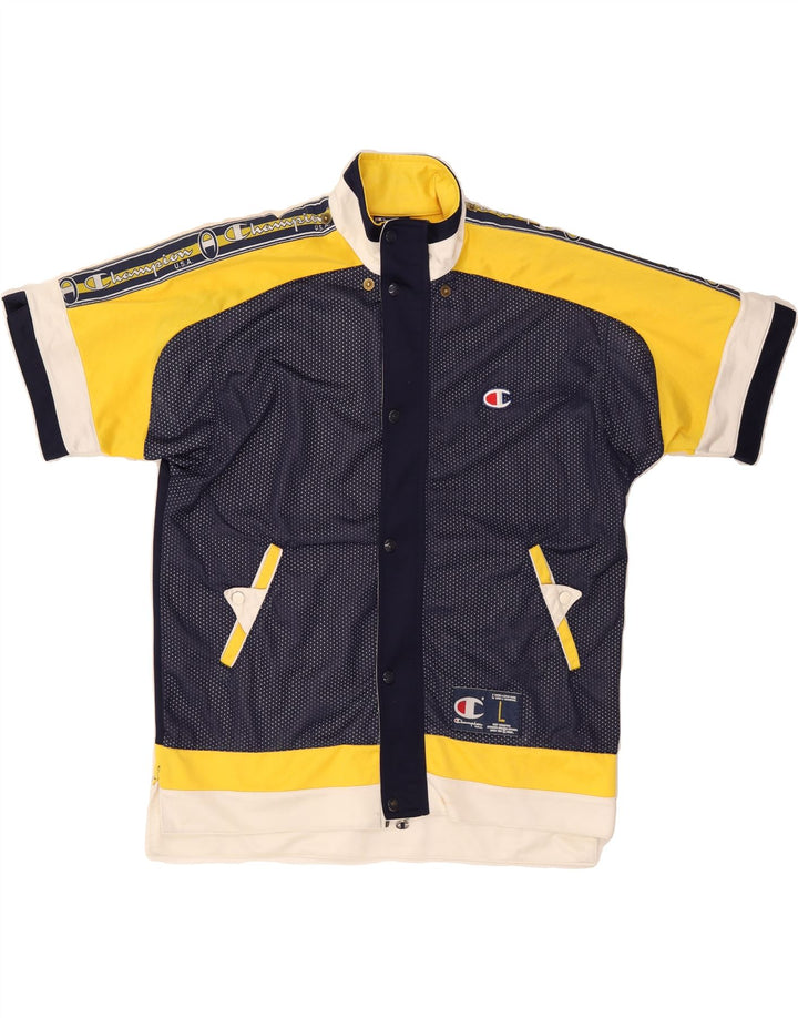 CHAMPION Boys Graphic Tracksuit Top Jacket 11-12 Years Navy Blue Vintage Champion and Second-Hand Champion from Messina Hembry 