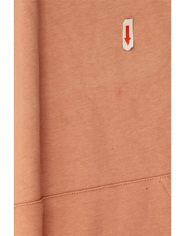 Nike Womens Oversized Hoodie Jumper UK 14 Medium Pink Cotton