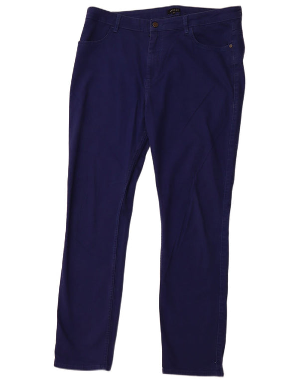 JAEGER Womens High Waist Slim Jeans UK 16 Large W36 L31 Blue Cotton