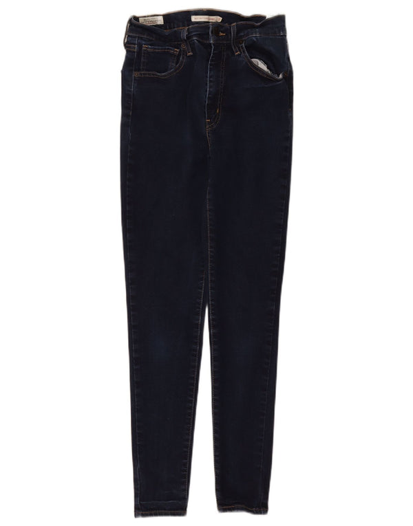 LEVI'S Womens Mile High Super Skinny Jeans W27 L28 Navy Blue Cotton