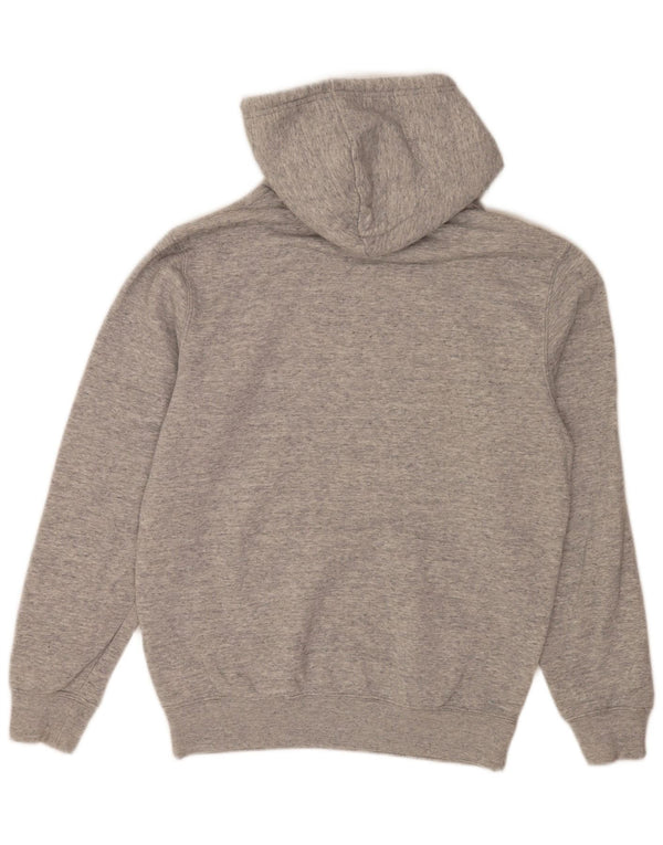 Champion Mens Graphic Hoodie Jumper Small Grey Flecked Cotton