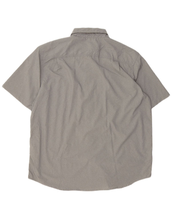 CARHARTT Mens Relaxed Fit Short Sleeve Shirt XL Grey Polyester