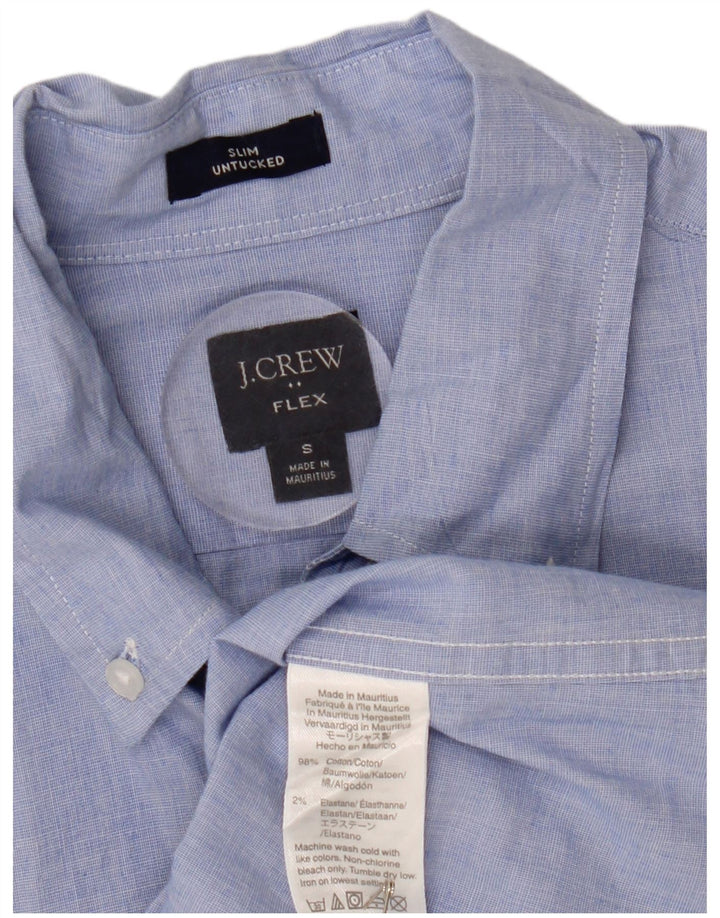 J. CREW Mens Flex Slim Shirt Small Blue Cotton