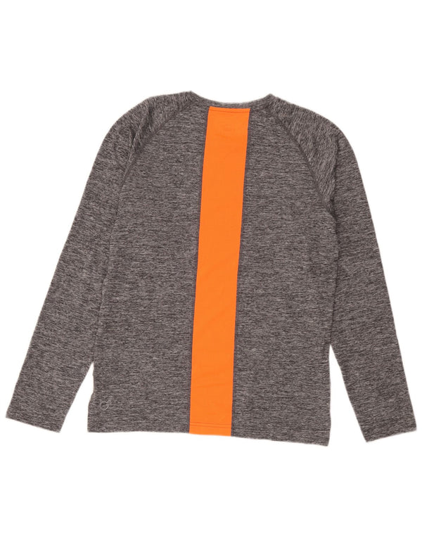 Puma Mens Top Long Sleeve Small Grey Colourblock