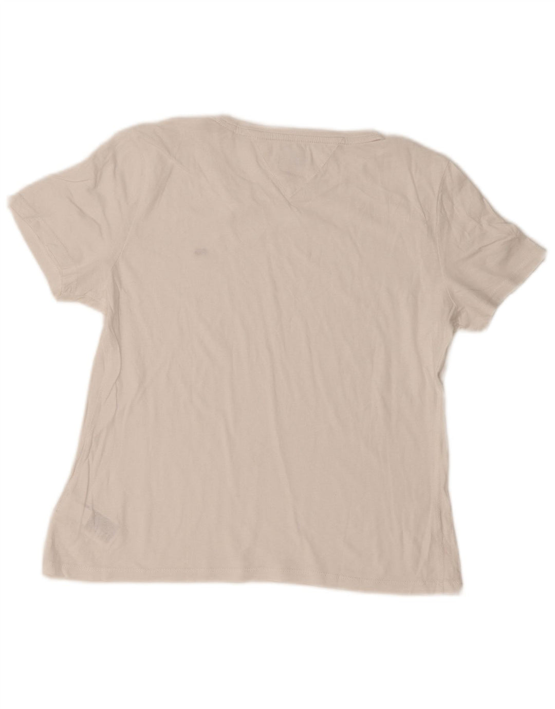 TOMMY HILFIGER Womens T-Shirt Top UK 14 Large White Cotton Vintage Tommy Hilfiger and Second-Hand Tommy Hilfiger from Messina Hembry 