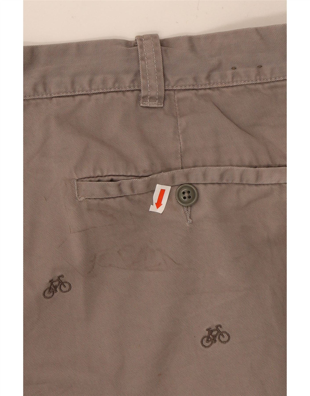 J. CREW Mens Graphic Chino Shorts W35 Large Grey Vintage J. Crew and Second-Hand J. Crew from Messina Hembry 