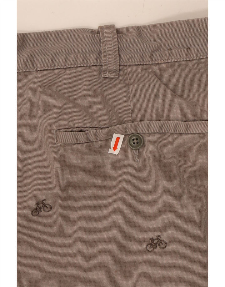 J. CREW Mens Graphic Chino Shorts W35 Large Grey Vintage J. Crew and Second-Hand J. Crew from Messina Hembry 