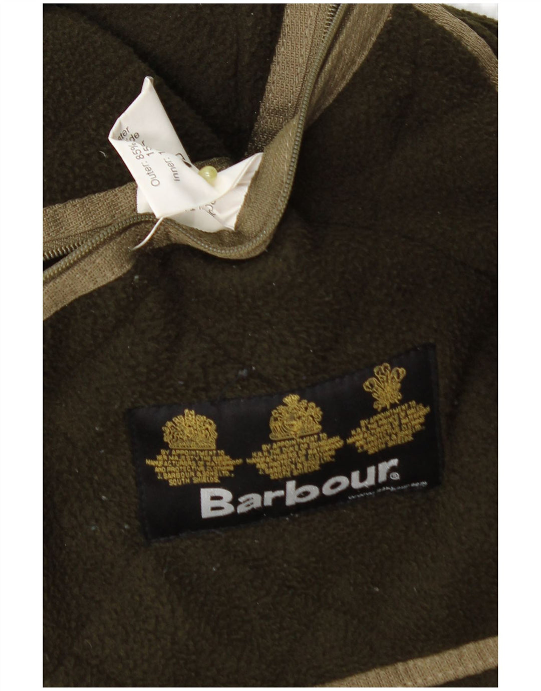 Barbour Mens Quilted Jacket UK 42 XL Beige Polyester