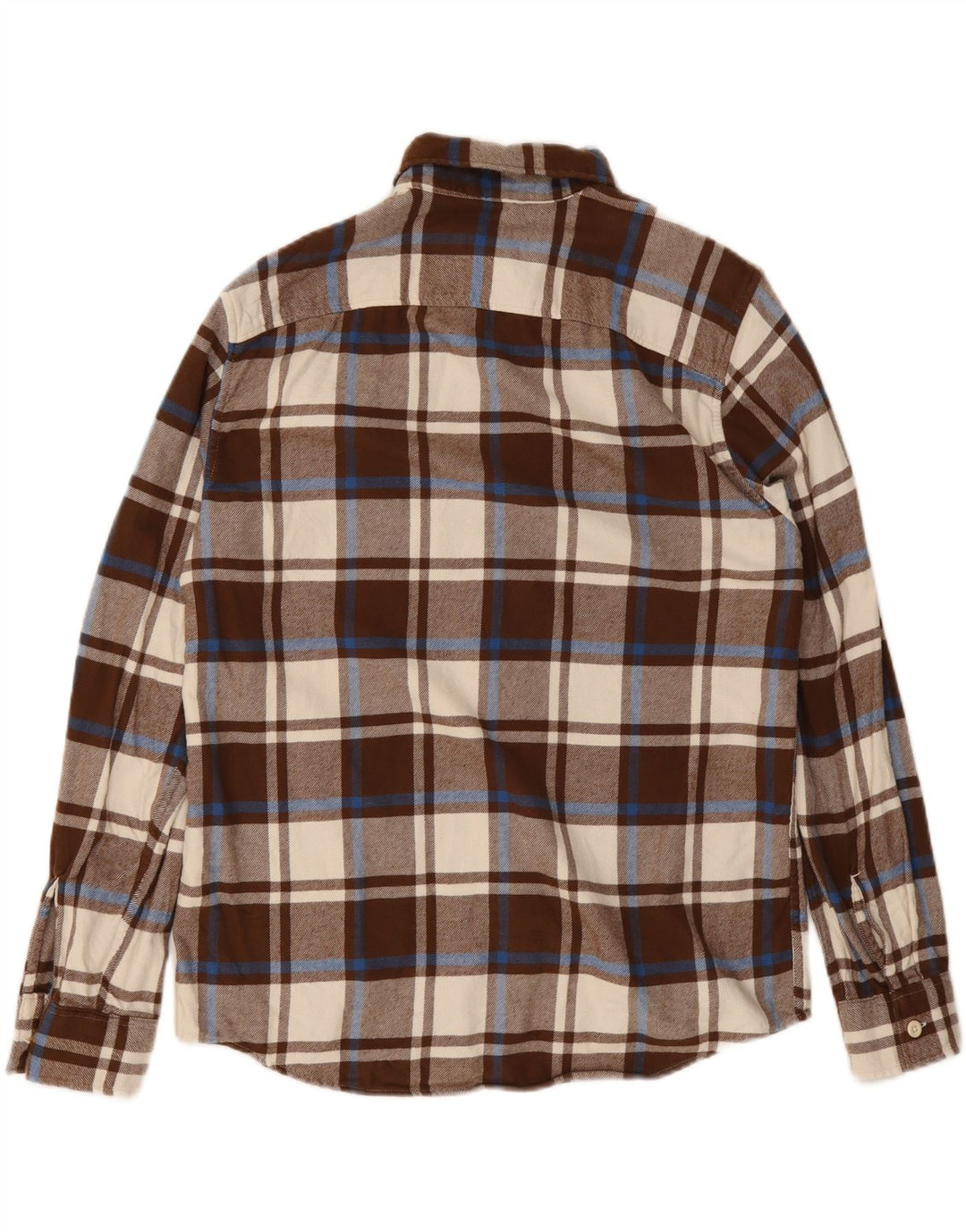 American Eagle Mens Flannel Shirt Medium Brown Check Cotton
